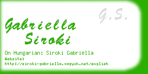 gabriella siroki business card